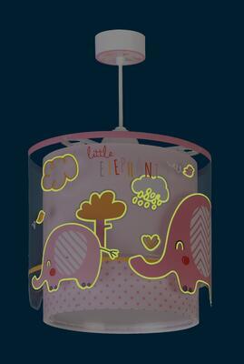 Dětské závěsné svítidlo Little Elephant 1, růžová - 4