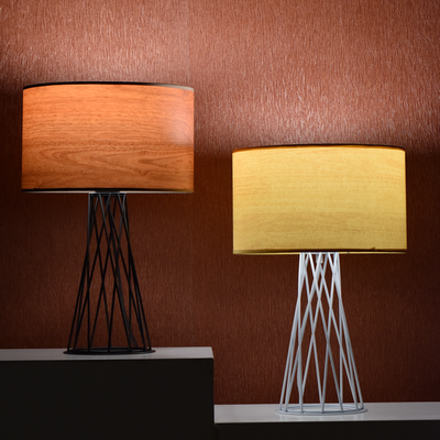 Stolní lampa Mesh, dřevo - 4