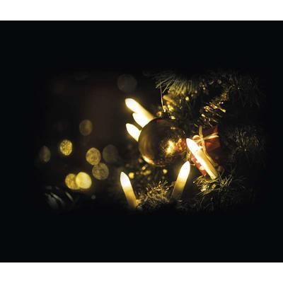 LED vánoční řetěz – svíčky, 7m, WW, IP44 - 4