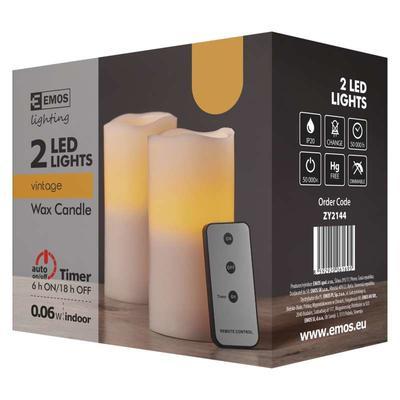 2x kulatá LED svíčka s ovladačem a časovačem - 4
