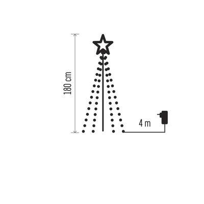 Vánoční venkovní LED strom 180cm WW, časovač - 5