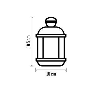 Dekorativní LED lucerna se svíčkou 18,5cm čas. WW - 5