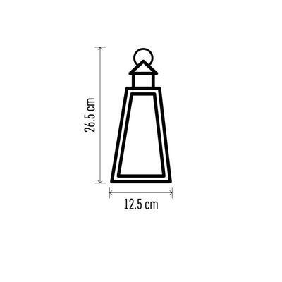 Dekorativní LED lucerna čtvercová 26,5cm 3xAAA WW - 5