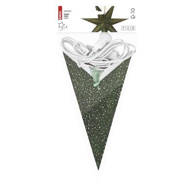 Dekorativní závěsná papírová hvězda 60cm zelená - 5