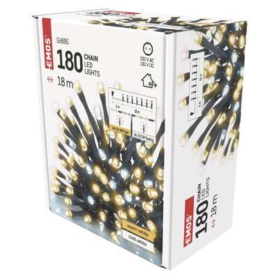 LED vánoční řetěz blikající 18m IP44 CW/WW časovač - 5