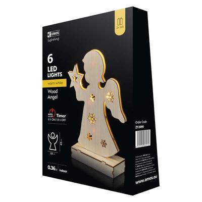 Vánoční dekorativní LED andílek s časovačem - 5