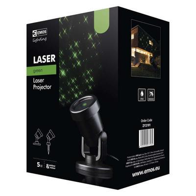Laserový dekorativní projektor – zelené hvězdičky - 5