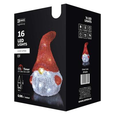 Vánoční LED Trpaslík 20cm vnitřní s časovačem - 5