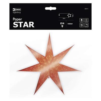 Vánoční papírová Hvězda 75cm - červená - 5
