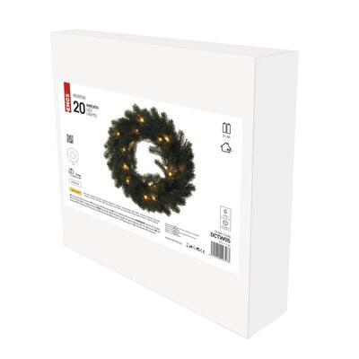 Dekorativní vánoční LED věnec, 2xAA, časovač - 6
