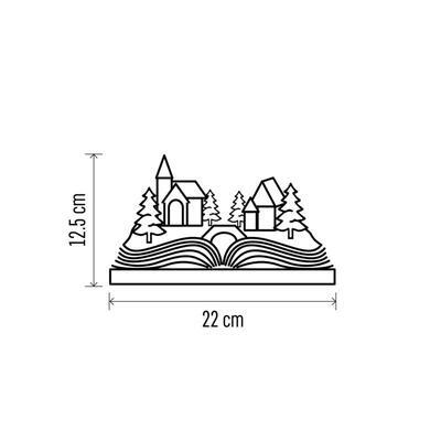 Vánoční LED vesnička/kniha 12,5cm 3xAA WW - 6