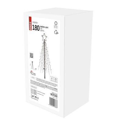 Venkovní vánoční LED strom 180cm CW, časovač - 6