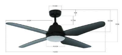Stropní ventilátor AIRIRFUSION ARIA 48“ - reverzní - 6
