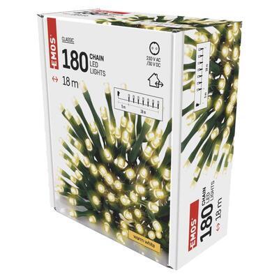 LED vánoční řetěz, WW. IP44, 24m, časovač - 7